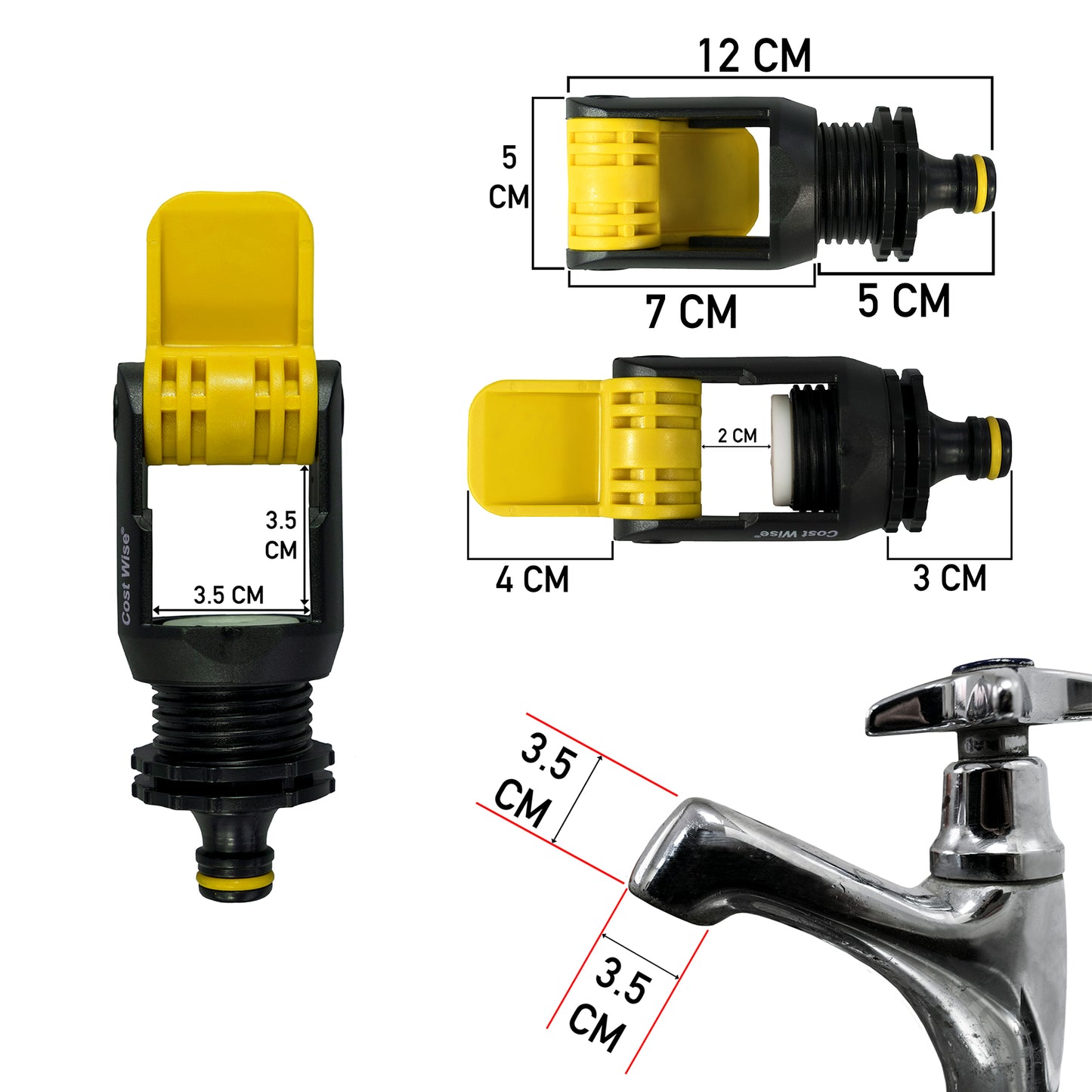 Yellow Kitchen Tap Adapter