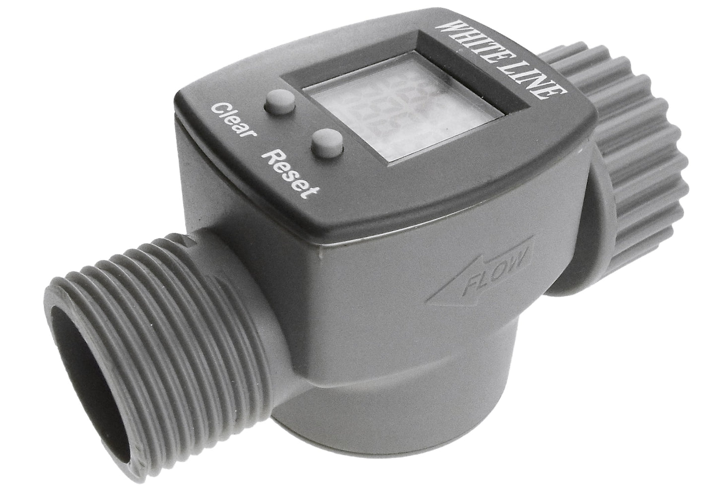 Water Flow Meter - 3/4" BSP Male & Female Thread, Grey
