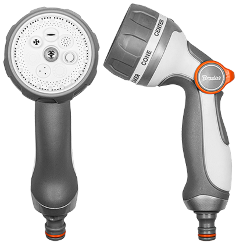 Grey & White 7-Pattern Multi Water Sprayer, EN56M