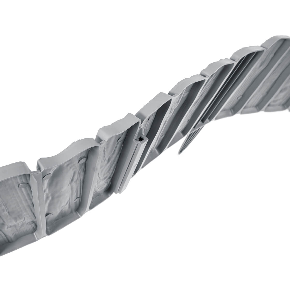 Grey Wood Texture Palisade Lawn Edging, 2.32m