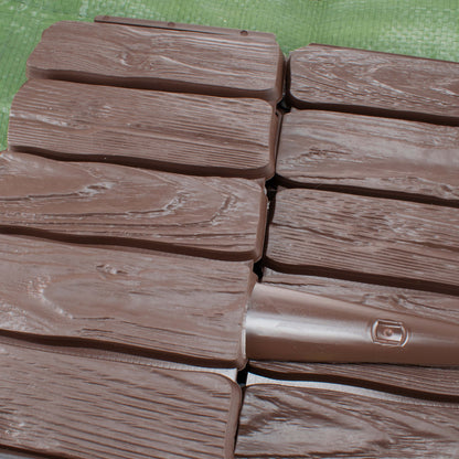 Brown Wood Texture Palisade Lawn Edging, 2.32m