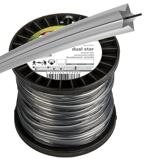 507m (2.5kg) Dual Star Ripper Trimmer Line, 2.7mm